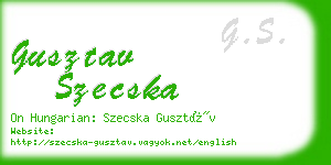 gusztav szecska business card